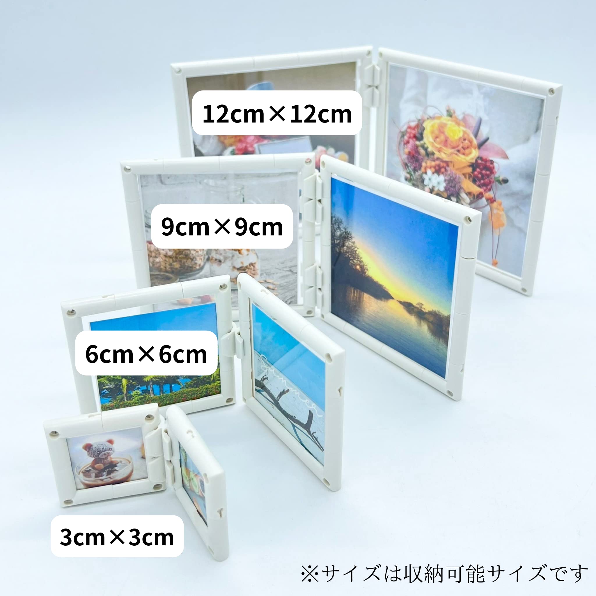 【カンクンで購入】写真立て Amazon.co.jp: フォトフレーム 12cm×12cm 2面 組み立てキット